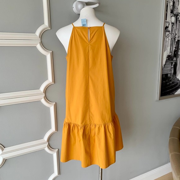 Ann Taylor Square Neck Flounce Shift Dress in Yellow Size Medium Petite - Picture 7 of 11